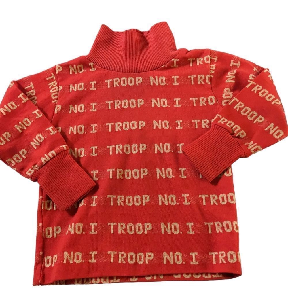 βHealthtexβvintageβredΒ wordβshirtβsizeβ24βmonths